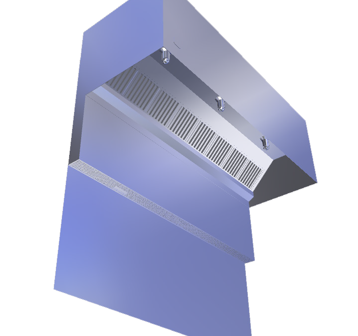Exhaust Canopy with Rear Supply Plenum